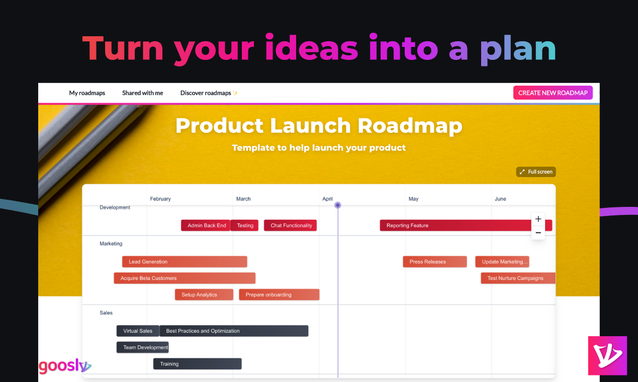 Goosly - Free Planning Roadmaps tool