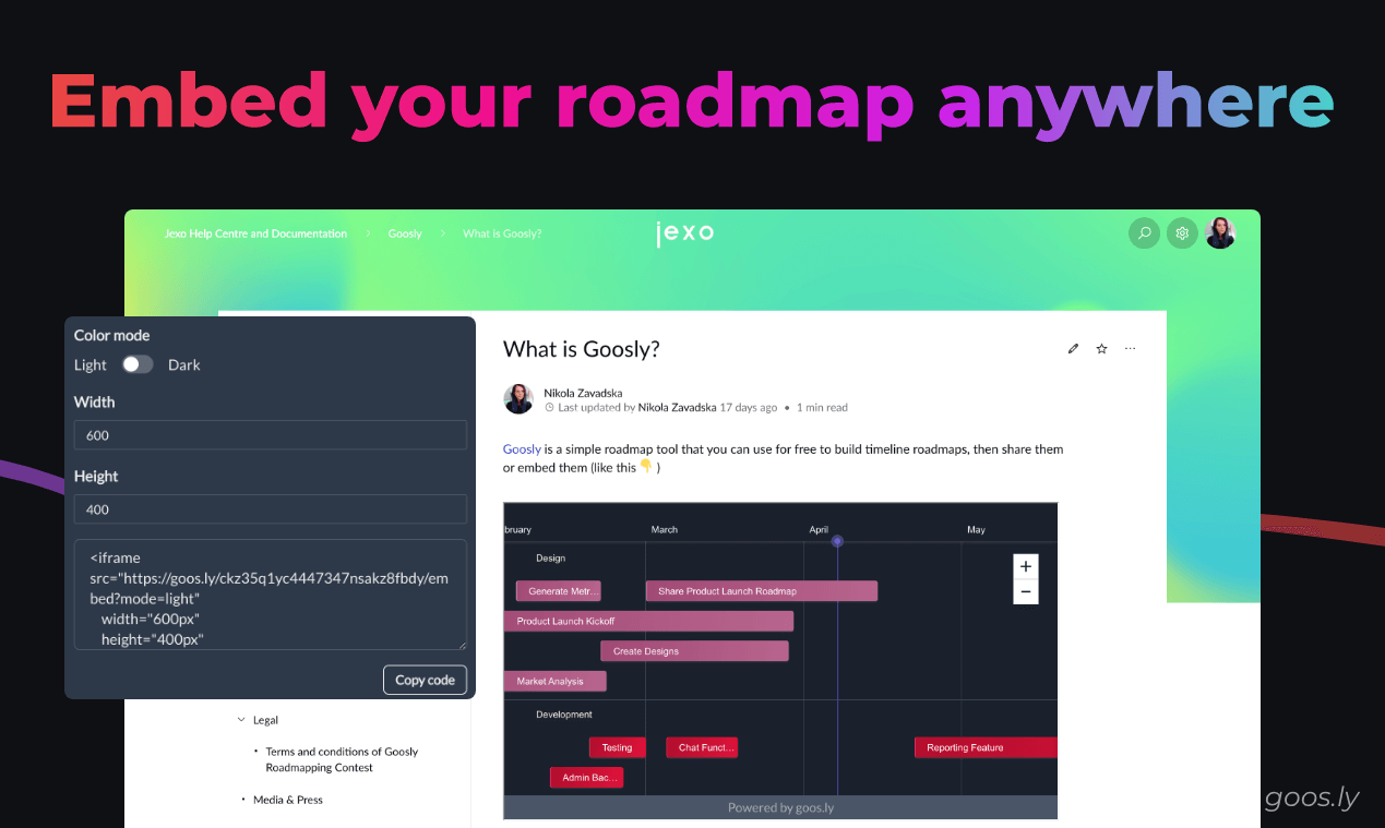 Marketing roadmap free tool - Share with your team and embed it anywhere